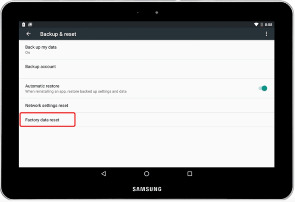 Factory Reset A Tablet Pc